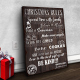 Christmas Rules Sign - Tailored Canvases - Flyclothing LLC