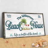 Personalized Beach House Sign III - Tailored Canvases - Flyclothing LLC