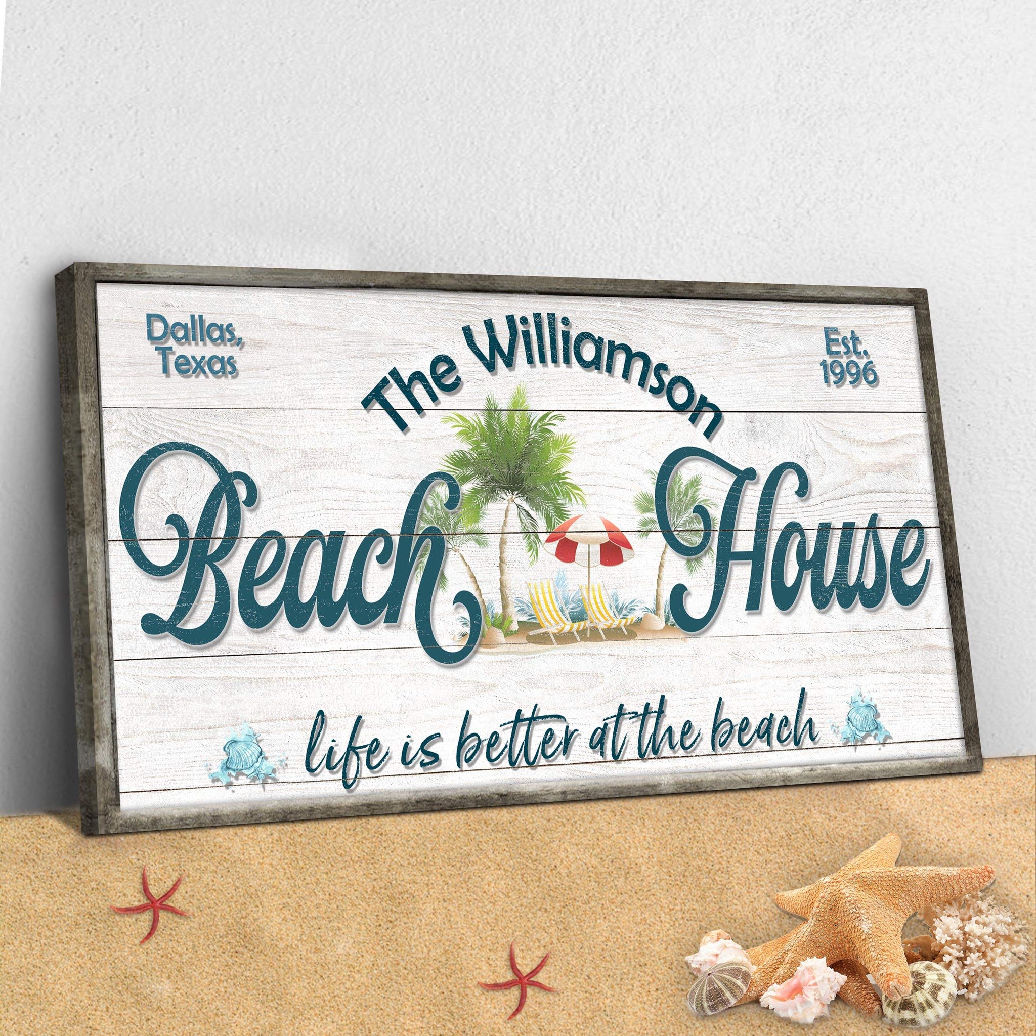 Personalized Beach House Sign III - Tailored Canvases - Flyclothing LLC