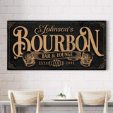 Personalized Bourbon Bar Sign II - Tailored Canvases - Flyclothing LLC