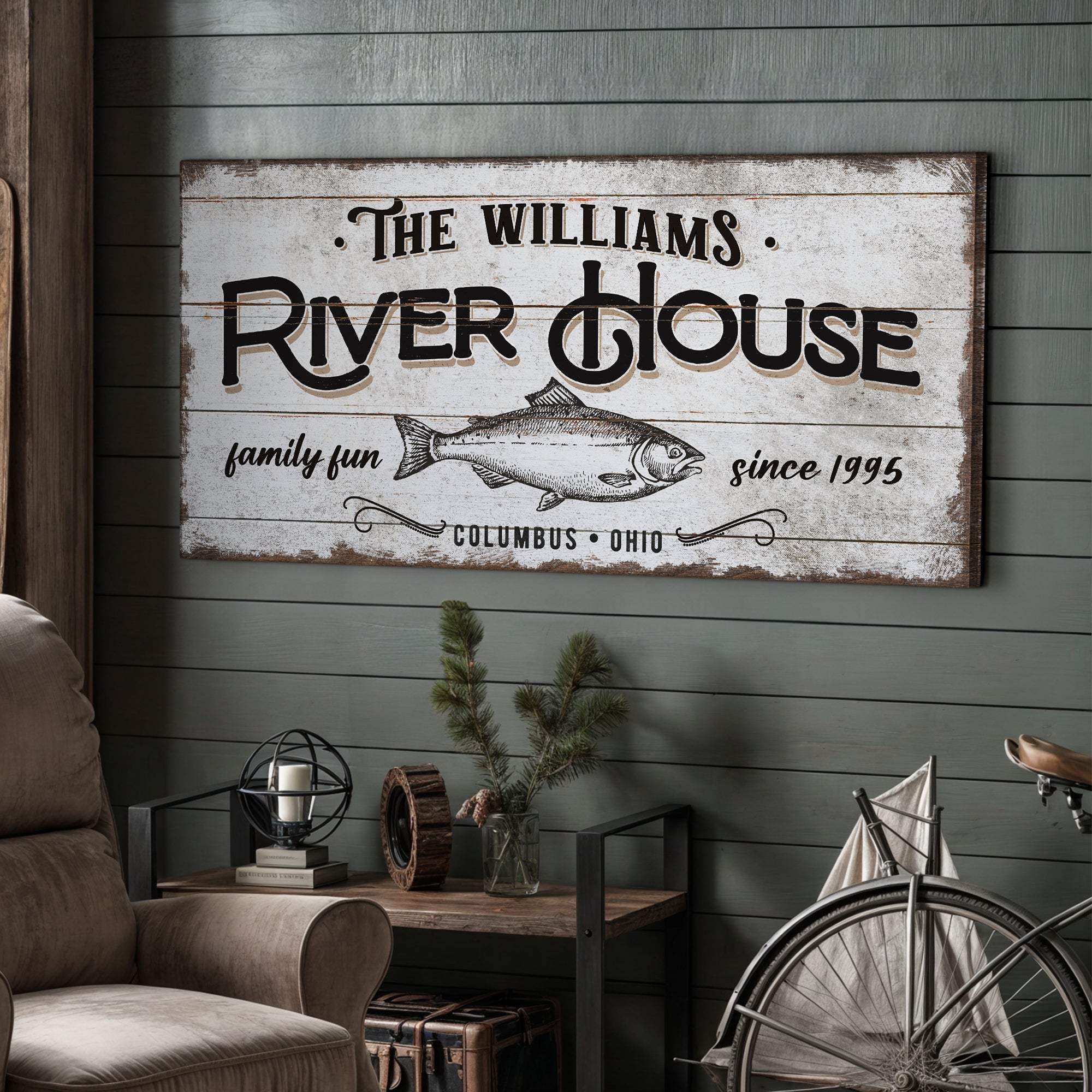 Personalized River House Sign - Tailored Canvases - Flyclothing LLC