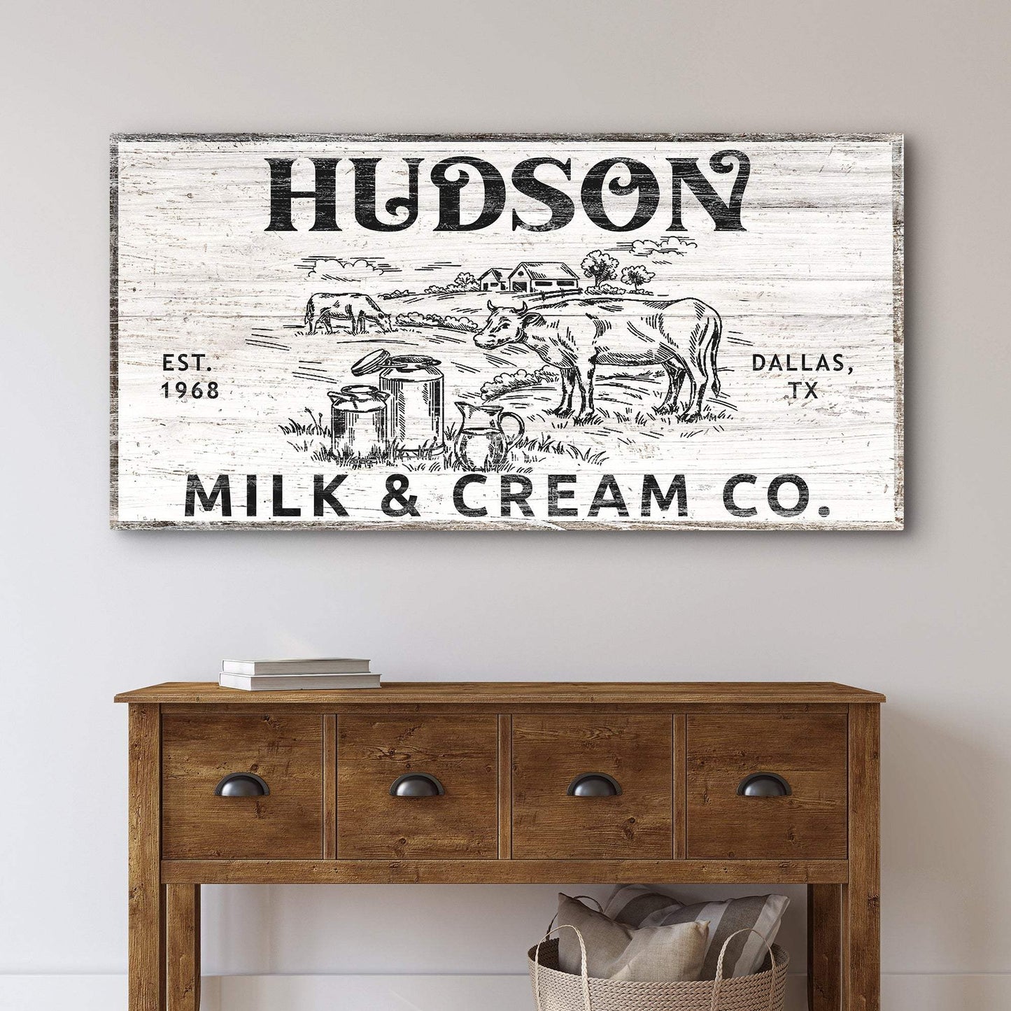 Personalized Milk & Cream Co Sign II - Tailored Canvases - Flyclothing LLC