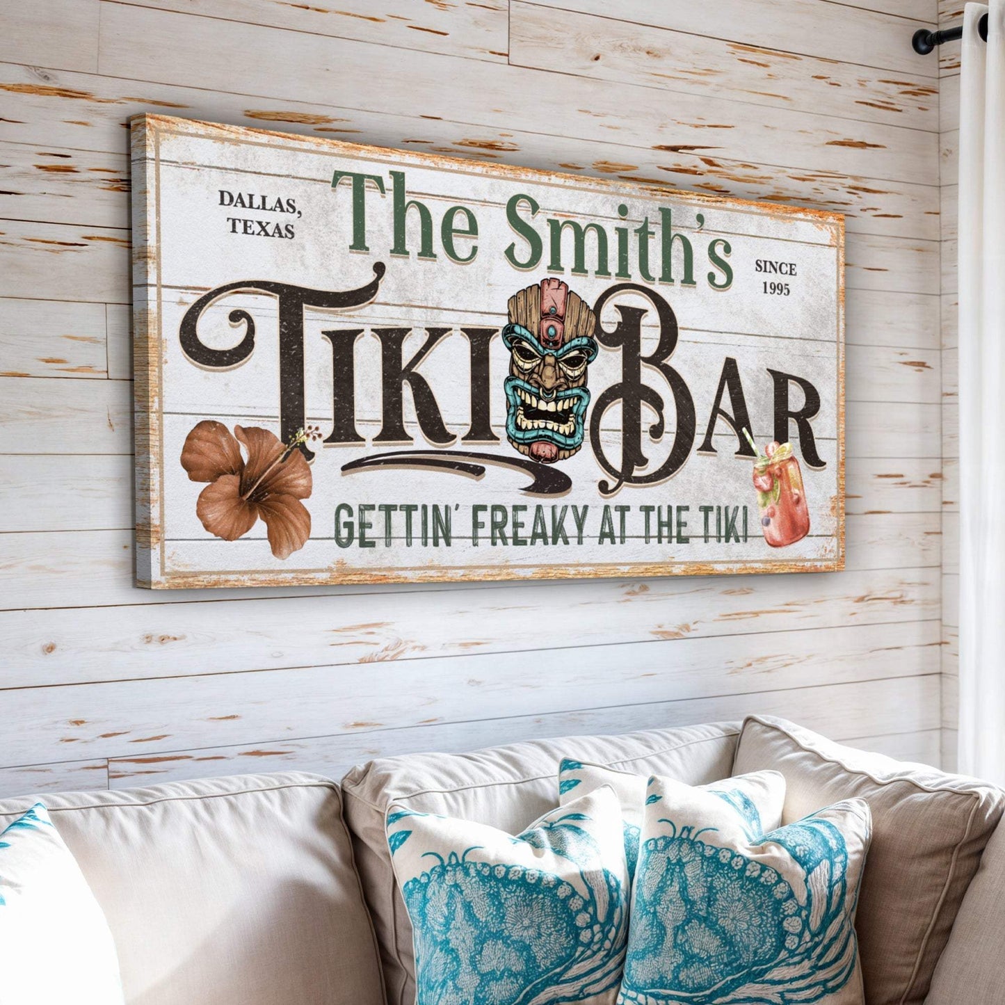 Personalized Tiki Bar Sign - Tailored Canvases - Flyclothing LLC