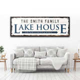Family Lake House Arrow Sign - Tailored Canvases - Flyclothing LLC