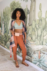 Multi-color Buffalo Checkered Kimono - Boho Clothing and Accessories - Flyclothing LLC