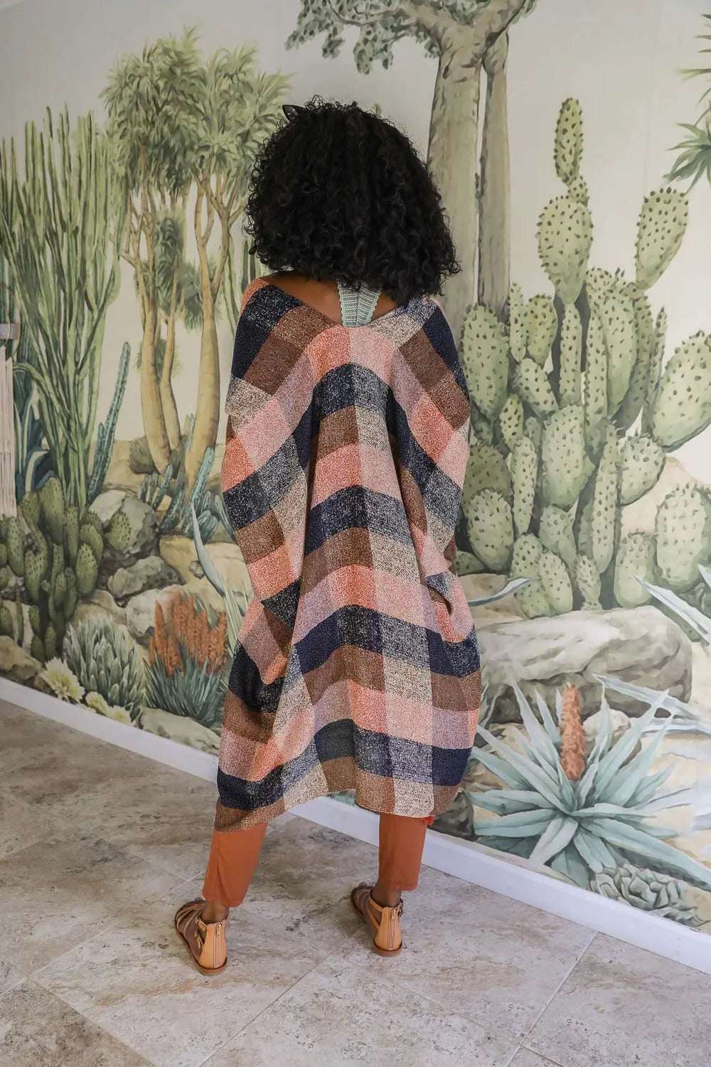 Multi-color Buffalo Checkered Kimono - Boho Clothing and Accessories - Flyclothing LLC