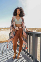 Multi-color Buffalo Checkered Kimono - Boho Clothing and Accessories - Flyclothing LLC