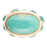 Multi Green Stones Golden Statement Ring - Barse Jewelry