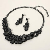 Multi Stone Bubble Cluster Evening Necklace - Madeline Love - Flyclothing LLC