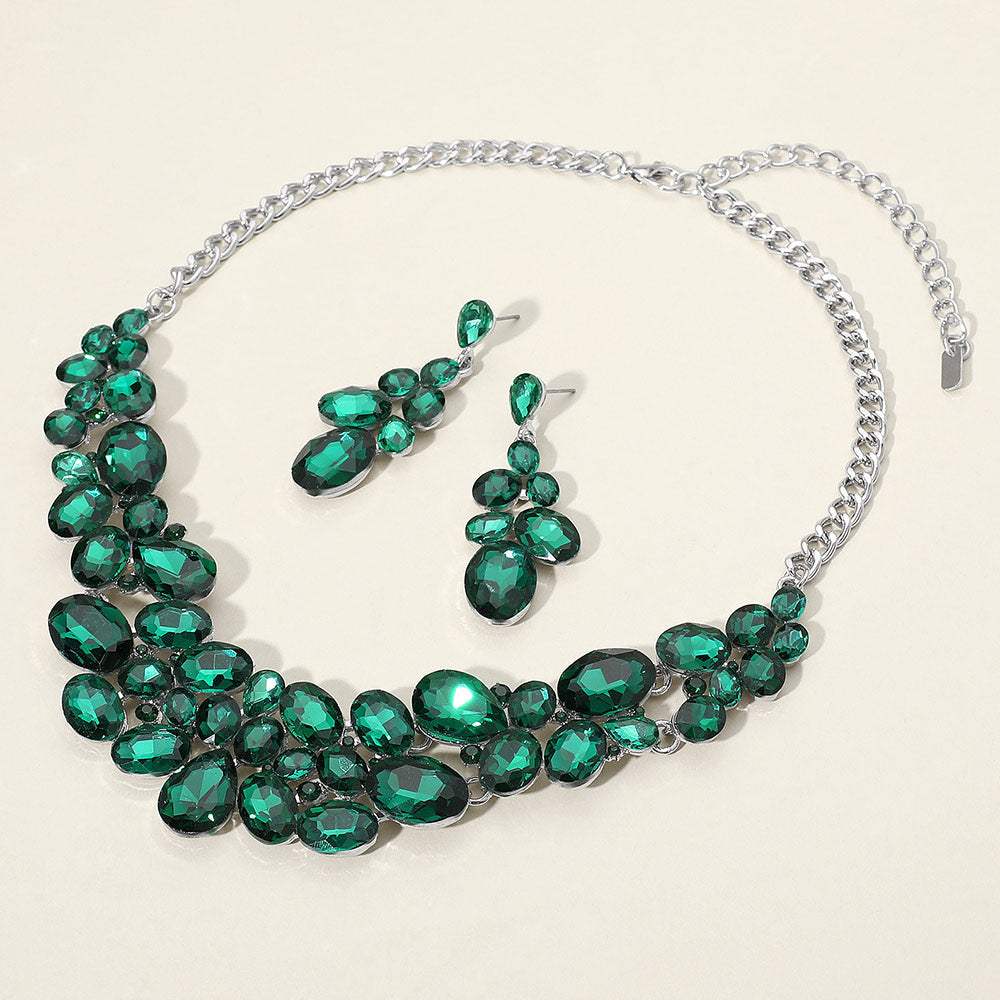 Multi Stone Bubble Cluster Evening Necklace - Madeline Love - Flyclothing LLC