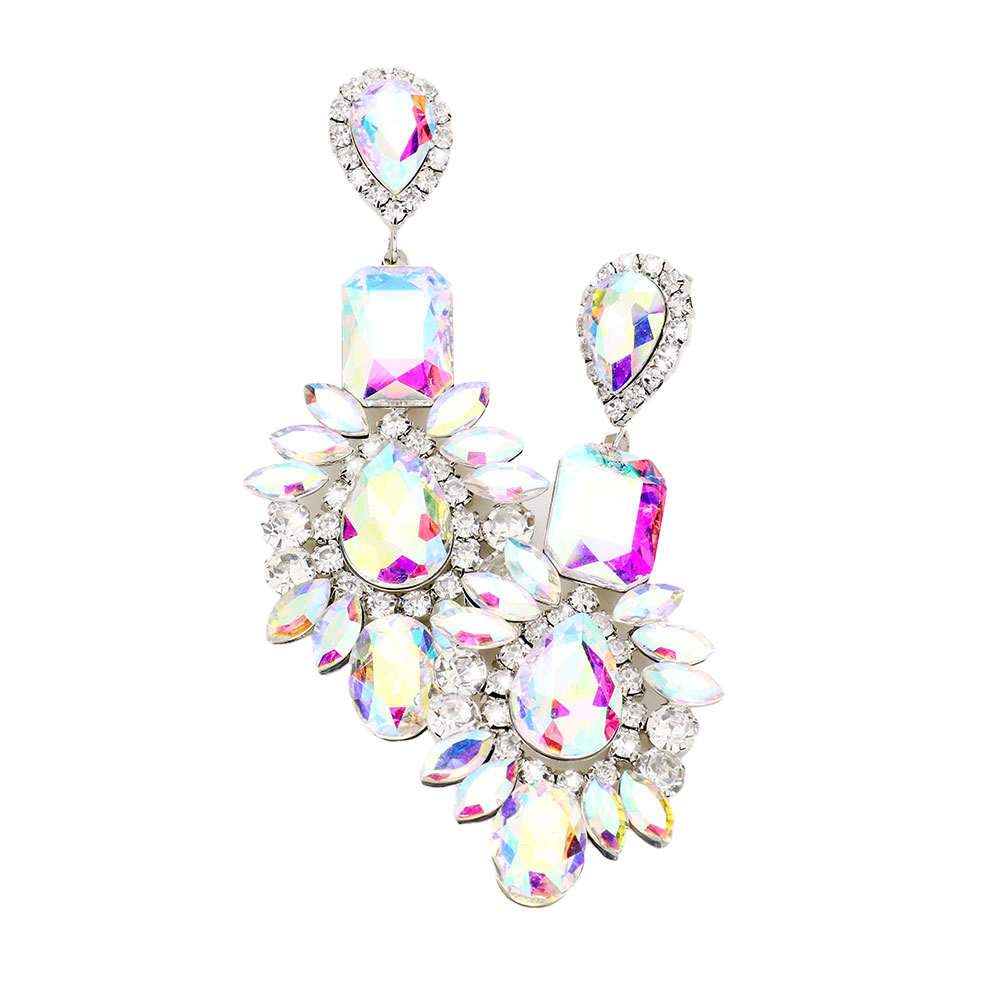Multi Stone Evening Earrings - Madeline Love - Flyclothing LLC