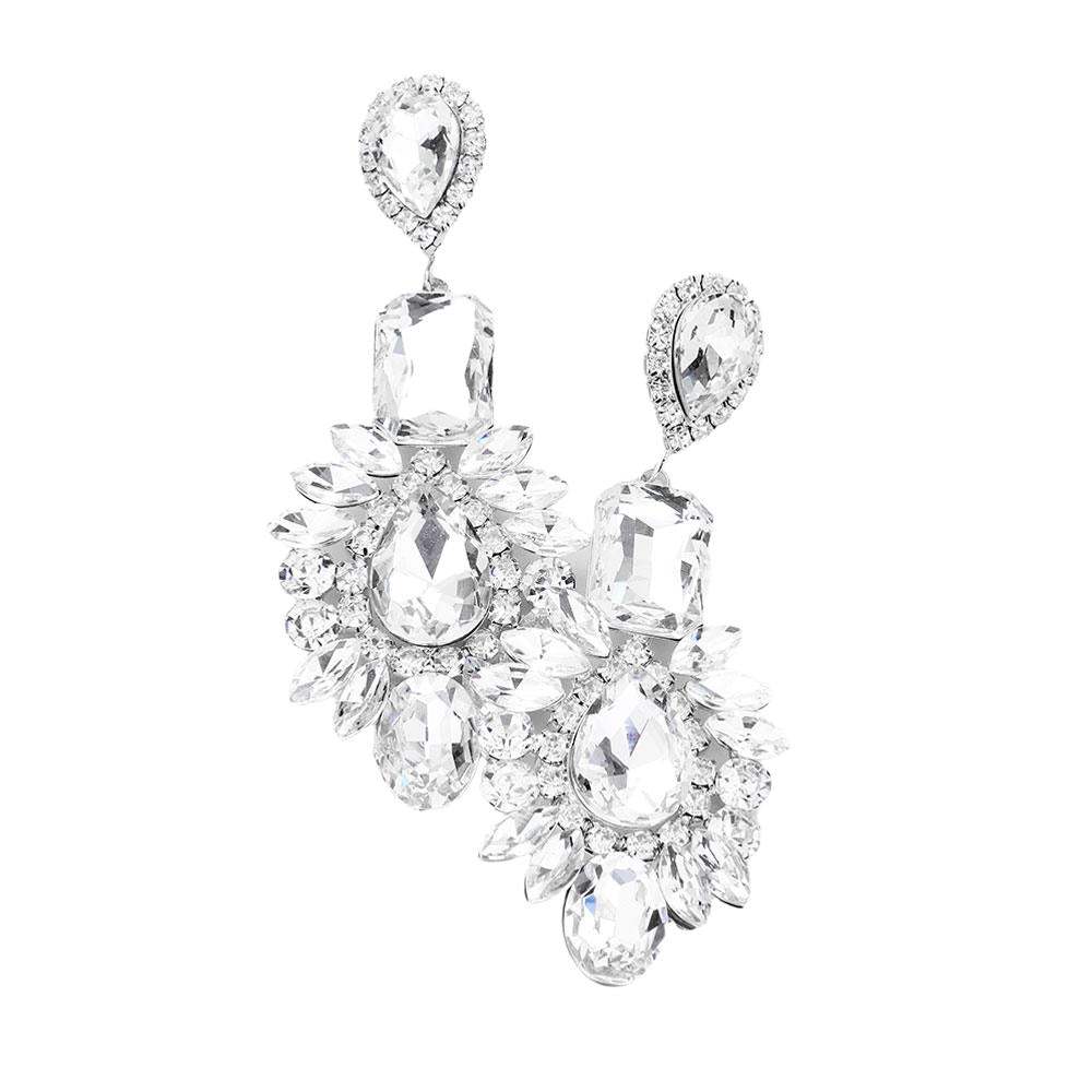 Multi Stone Evening Earrings - Madeline Love - Flyclothing LLC