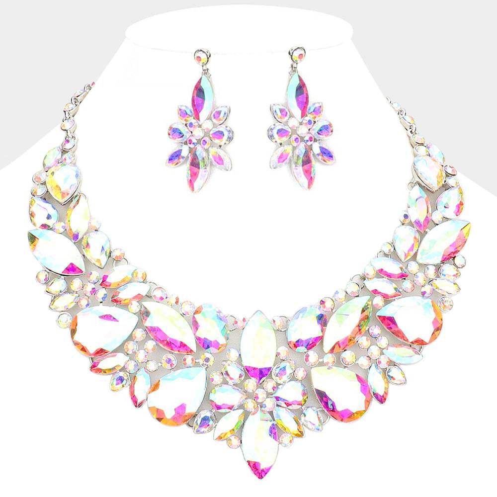 Multi Stone Evening Necklace - Madeline Love - Flyclothing LLC