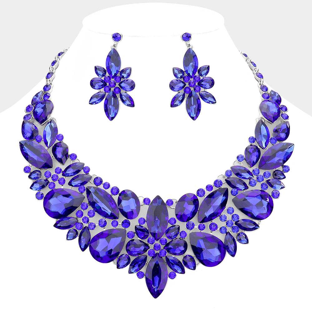 Multi Stone Evening Necklace - Madeline Love - Flyclothing LLC