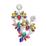 Multi Stone Statement Dangle Evening Earrings - Madeline Love - Flyclothing LLC