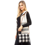 Multi-Way Buffalo Plaid Crossbody Wristlet Bag - Madeline Love - Flyclothing LLC
