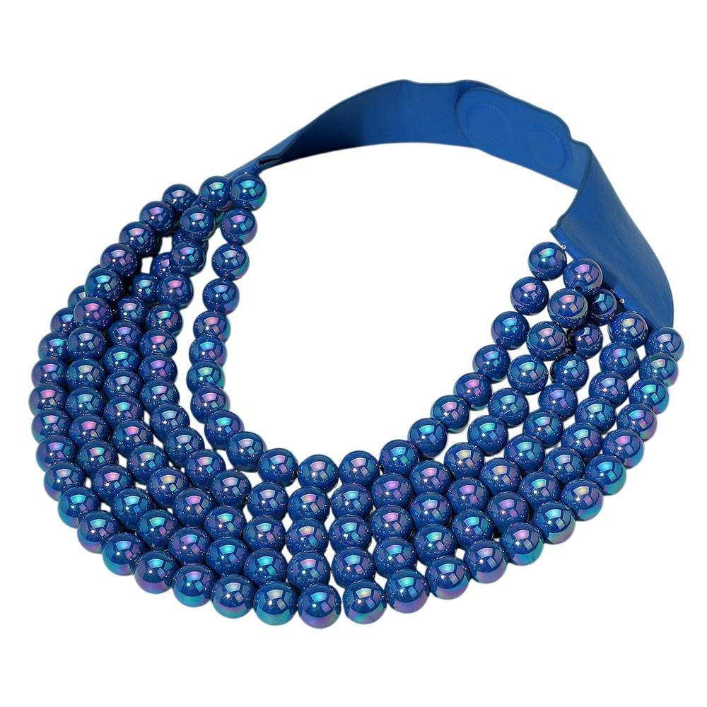 Multistrand Beaded Statement Magnetic Necklace - Madeline Love - Flyclothing LLC