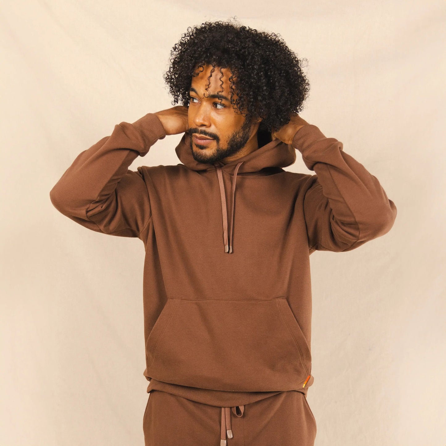 The Mustang | Brown Sexy Terry™ Men’s Lounge Hoodie - Shinesty - Flyclothing LLC