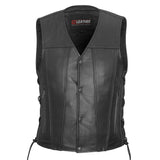 Outpost - Straight Bottom V Neck Vest - GoLeather