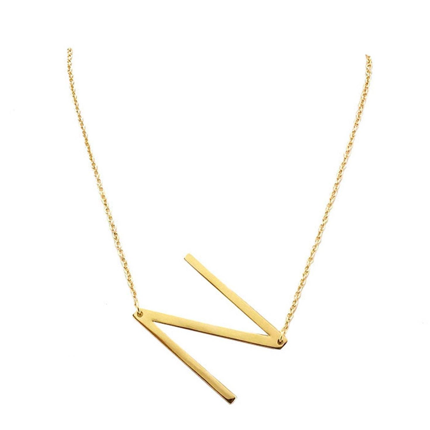 N Monogram Metal Pendant Necklace - Madeline Love - Flyclothing LLC