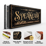 Speakeasy Personalized Bar Sign - Tailored Canvases - Flyclothing LLC