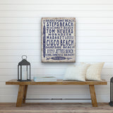 Vintage Nantucket Beaches Sign | Cisco Steps Madaket Surfside Beaches - Off The Square Designs - Flyclothing LLC