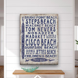 Vintage Nantucket Beaches Sign | Cisco Steps Madaket Surfside Beaches - Off The Square Designs - Flyclothing LLC