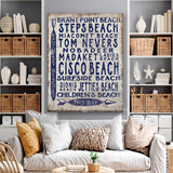 Vintage Nantucket Beaches Sign | Cisco Steps Madaket Surfside Beaches - Off The Square Designs - Flyclothing LLC