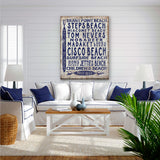 Vintage Nantucket Beaches Sign | Cisco Steps Madaket Surfside Beaches - Off The Square Designs - Flyclothing LLC