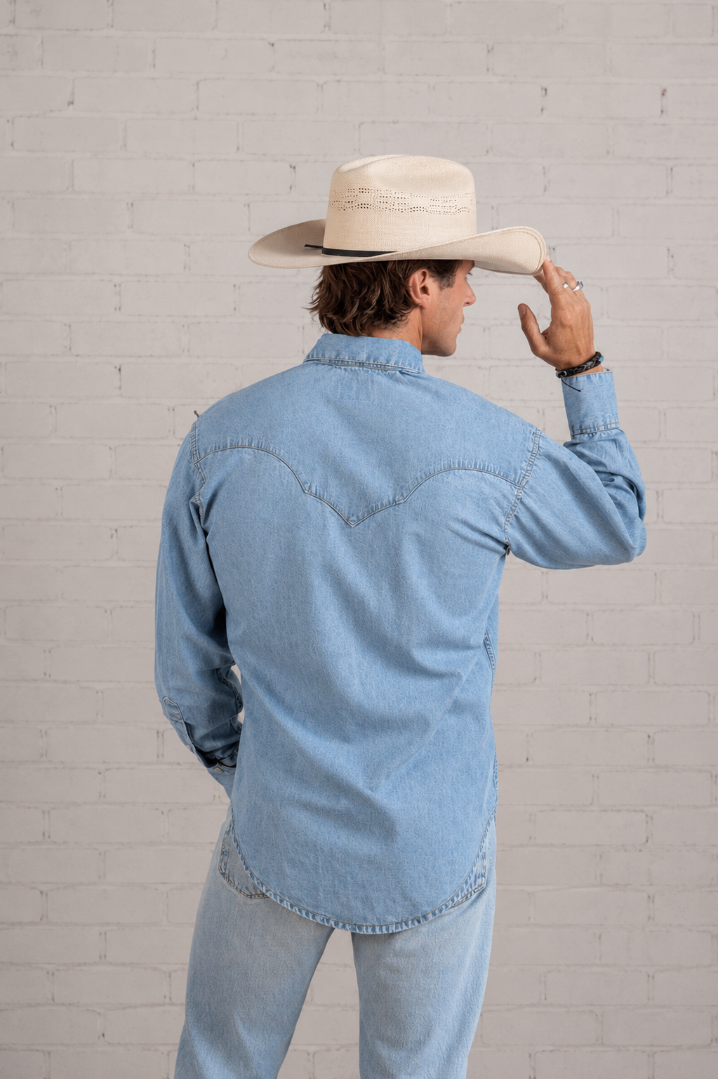 Rockmount Ranch Wear Men's Classic Denim Quarter Horse Western Shirt - Rockmount Clothing - Flyclothing LLC