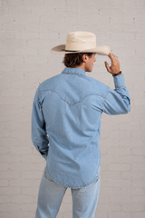 Rockmount Ranch Wear Men's Classic Denim Quarter Horse Western Shirt - Rockmount Clothing - Flyclothing LLC