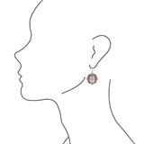 Native Color Multi-Stone Blue Turquoise Golden Drop Earrings - Barse Jewelry