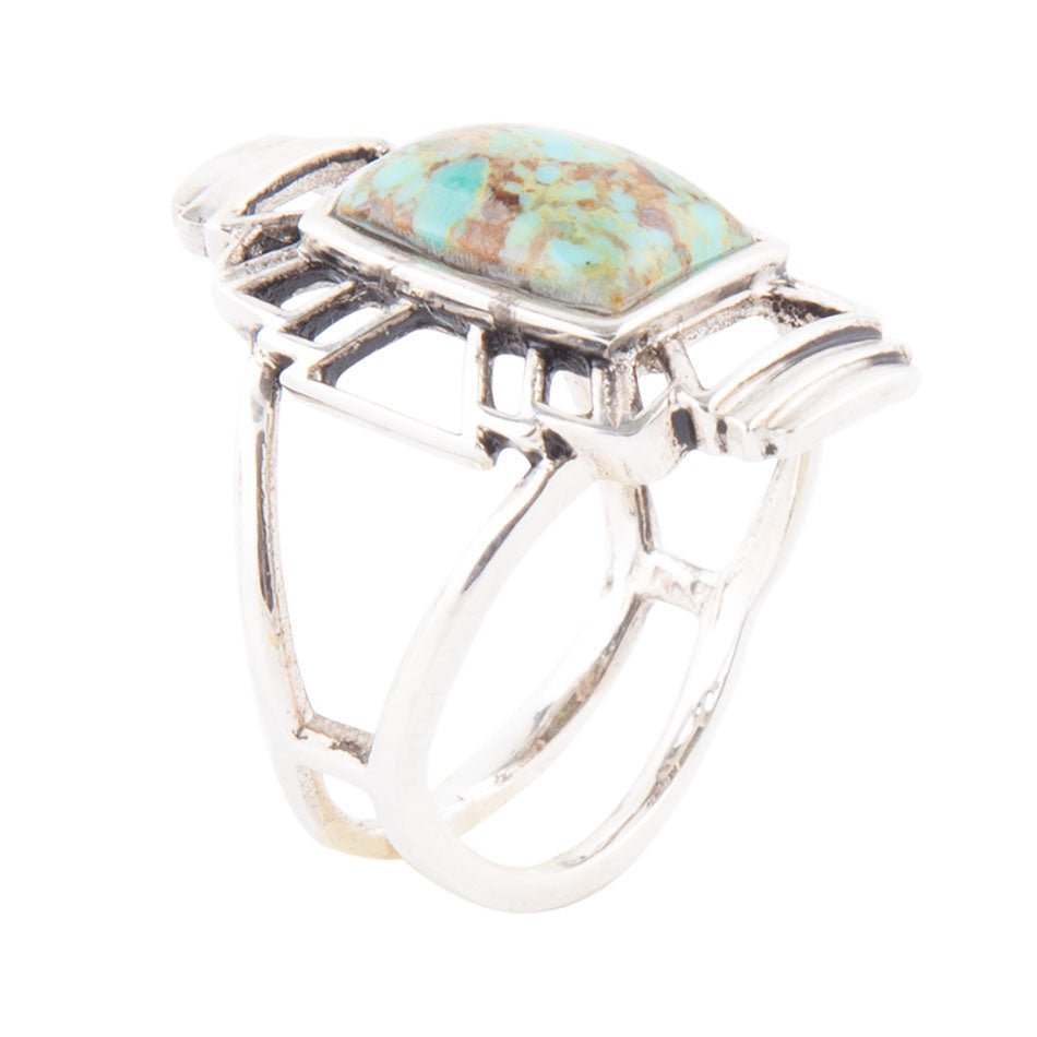 Native Sky Blue Turquoise and Sterling Silver Ring - Barse Jewelry