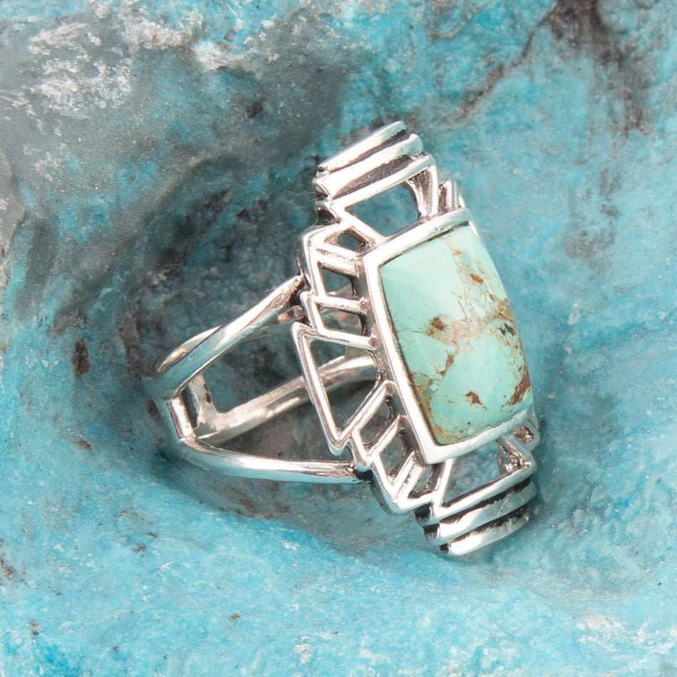 Native Sky Blue Turquoise and Sterling Silver Ring - Barse Jewelry - Flyclothing LLC