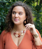 Native Vibe Orange Sponge Coral Arrow Earrings - Barse Jewelry