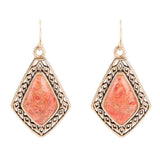 Native Vibe Orange Sponge Coral Arrow Earrings