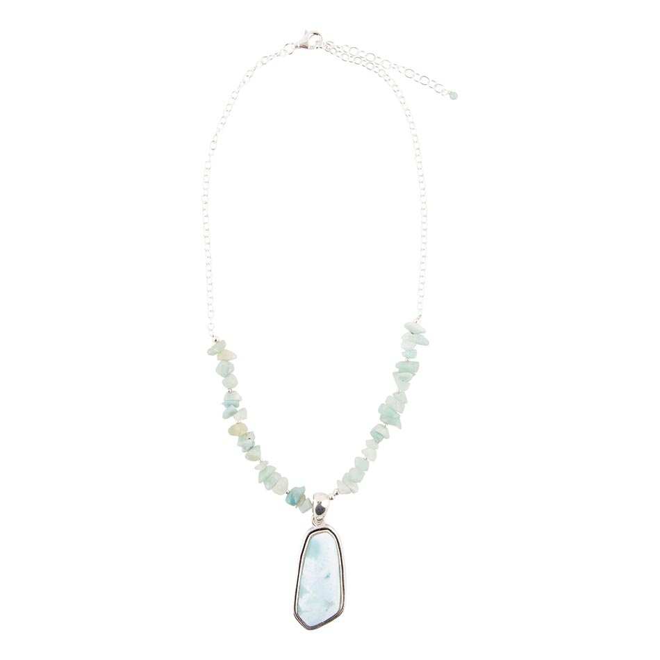 Natural Wonders Blue Larimar and Sterling Silver Necklace - Barse Jewelry - Flyclothing LLC