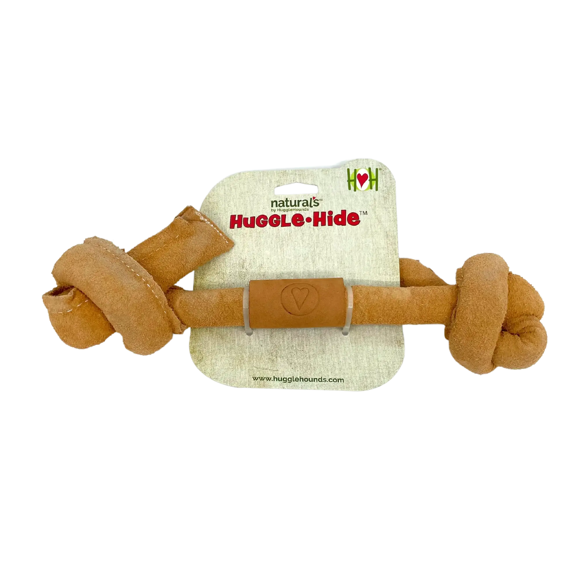 Huggle-Hide® Natural Leather Bone Dog Toy, 3 Pack - HuggleHounds - Flyclothing LLC