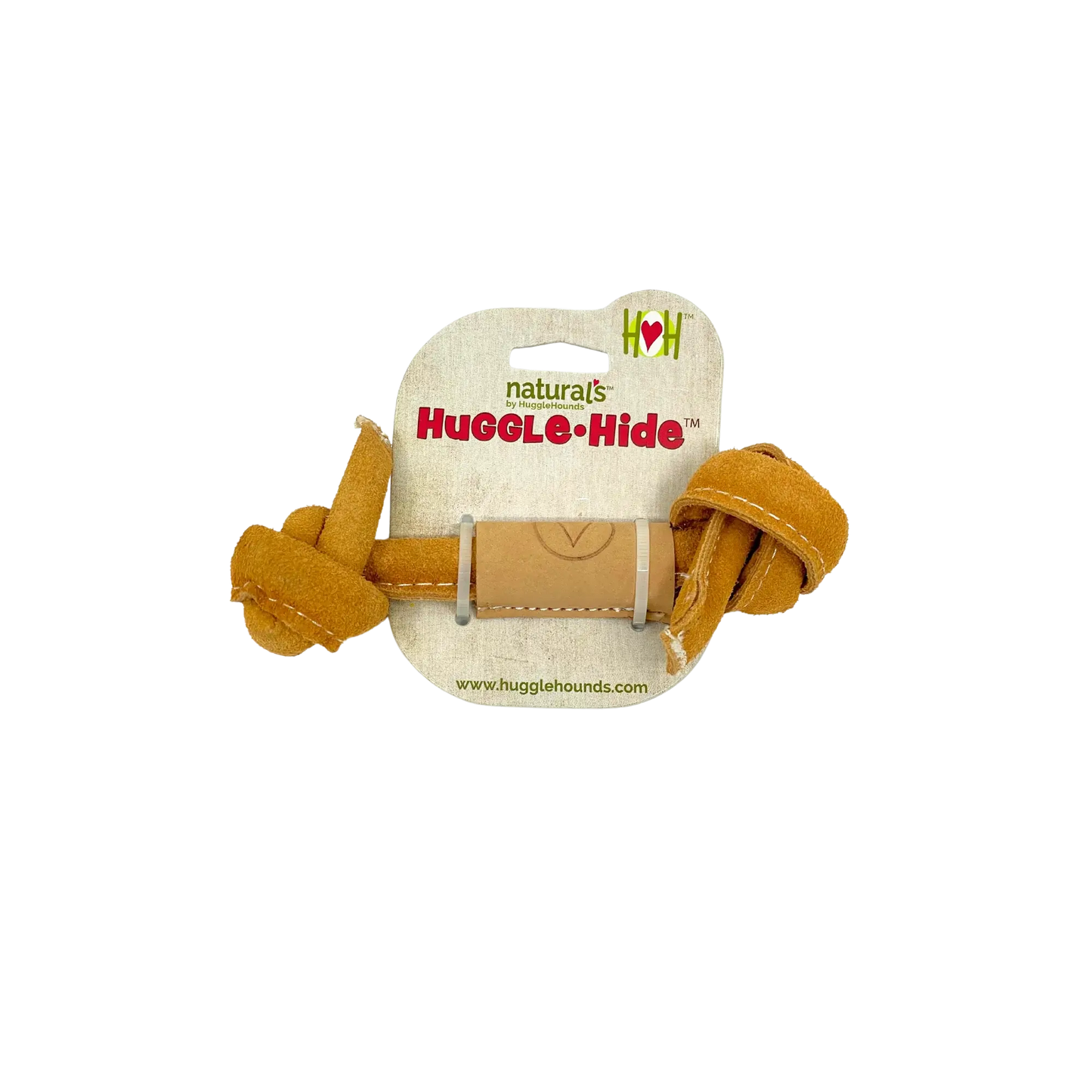 Huggle-Hide® Natural Leather Bone Dog Toy, 3 Pack - HuggleHounds - Flyclothing LLC