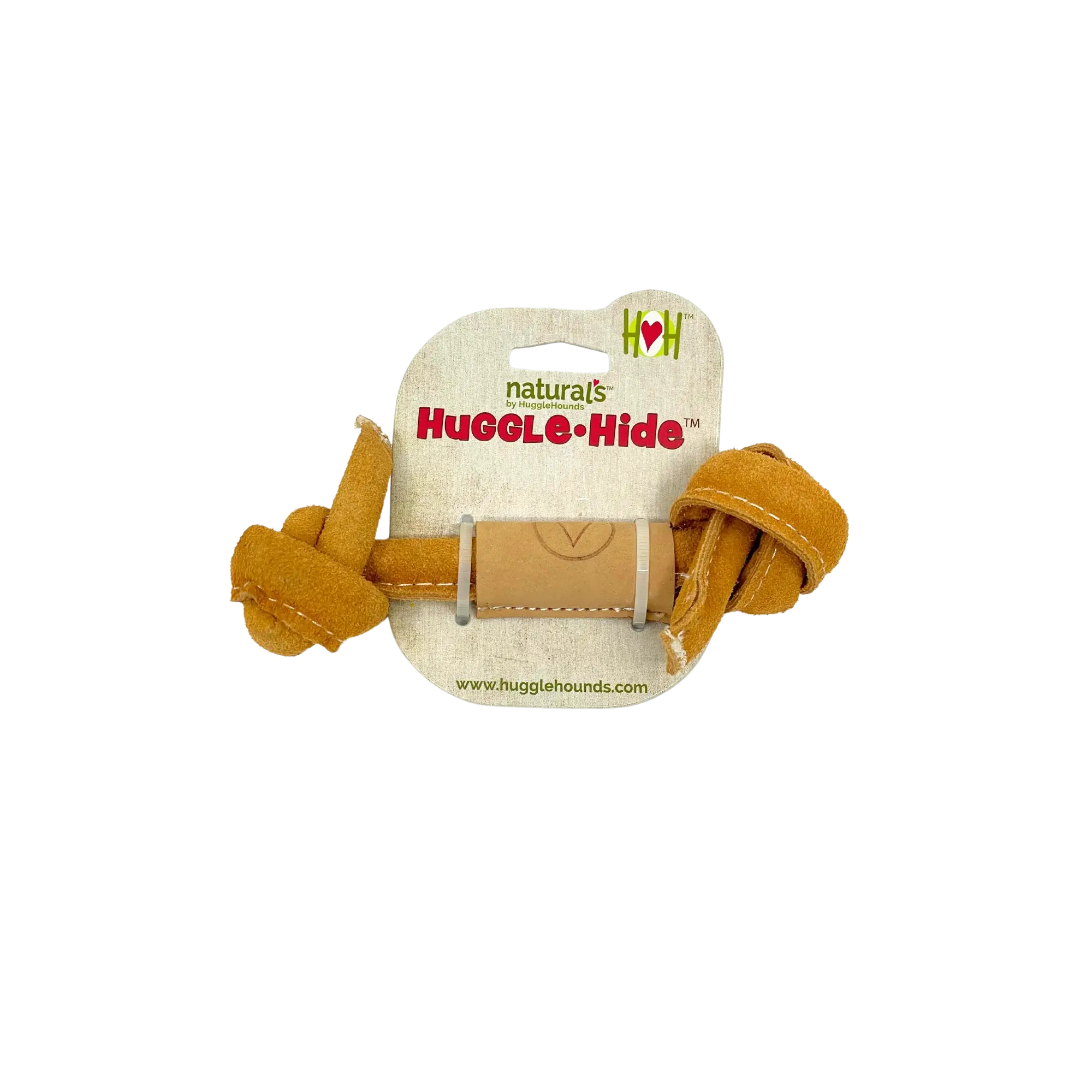 Huggle-Hide® Natural Leather Bone Dog Toy, 3 Pack - HuggleHounds - Flyclothing LLC
