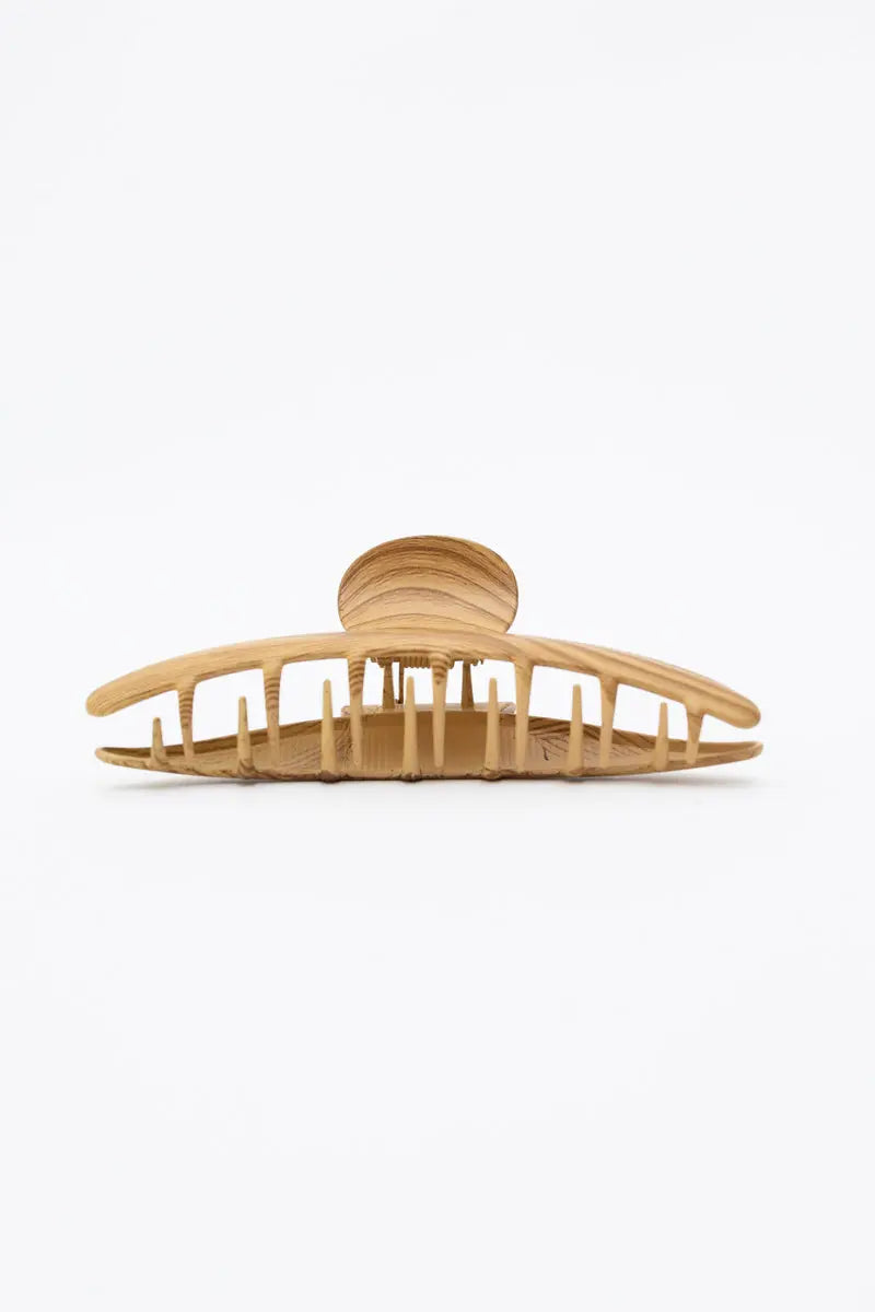 Nature-Inspired Hair Claw Clip – Wood Grain Elegance 🌺 - Boho Clothing and Accessories - Flyclothing LLC