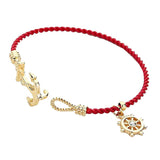 Nautical Anchor Helm Charm Hook Bracelet Anchor Bracelet - Madeline Love - Flyclothing LLC