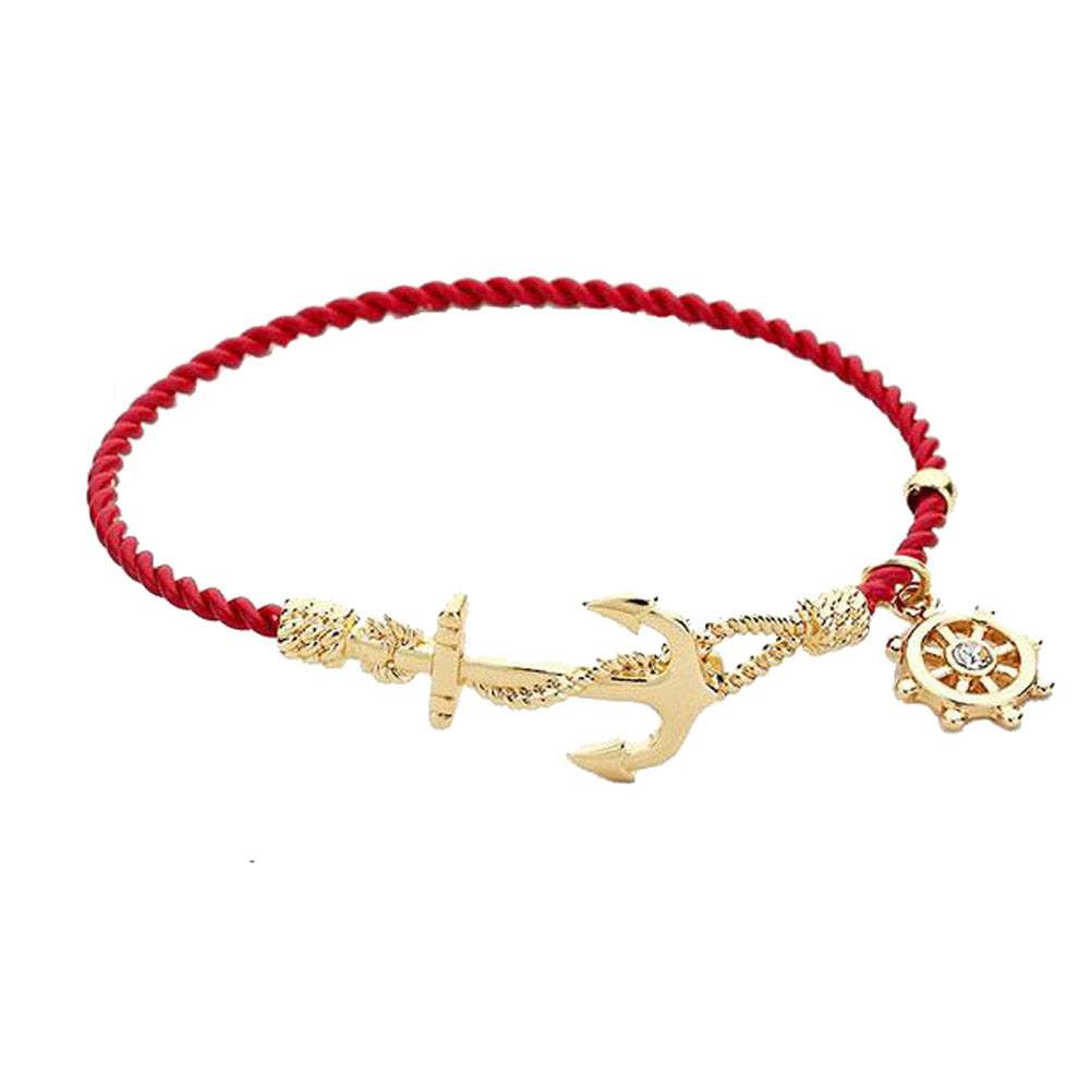 Nautical Anchor Helm Charm Hook Bracelet Anchor Bracelet - Madeline Love - Flyclothing LLC