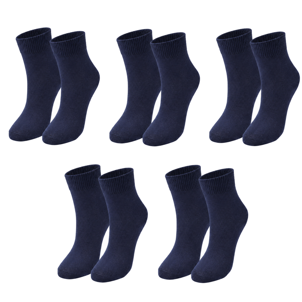 tittimitti® Kids’ 98% Organic Cotton Crew Socks 5-Pack – Ages 1–12, School Socks - tittimitti - Flyclothing LLC