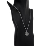 Custom Black Mandala Personalized Name Silver Plated Chain Necklace - BodyCandy - Flyclothing LLC