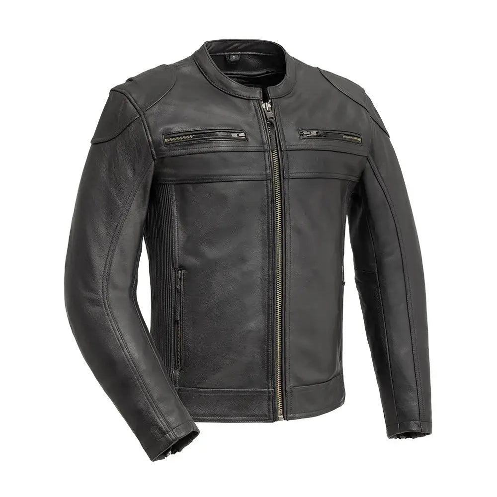 Nemesis Men's Motorcycle Leather Jacket - First Manufacturing Company - Flyclothing LLC