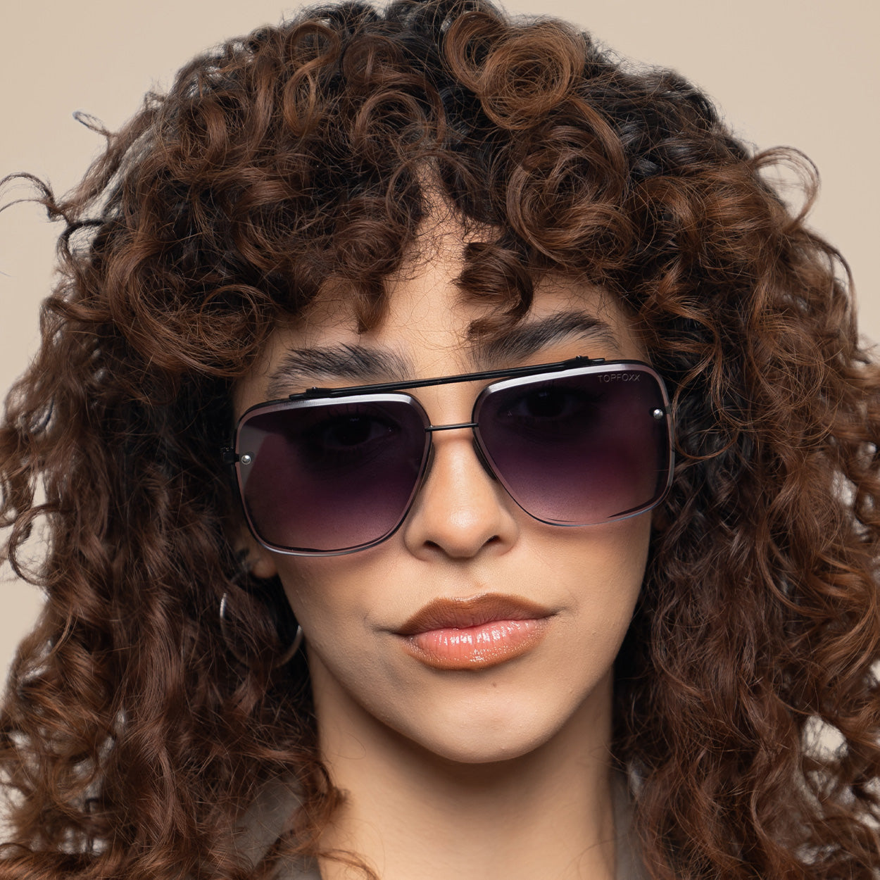 Bella Midnight - Tangle Free Aviator Sunglasses - TopFoxx - Flyclothing LLC