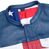 Patriot Rebel Men's Motorcycle Leather Vest - First Manufacturing Company - Flyclothing LLC