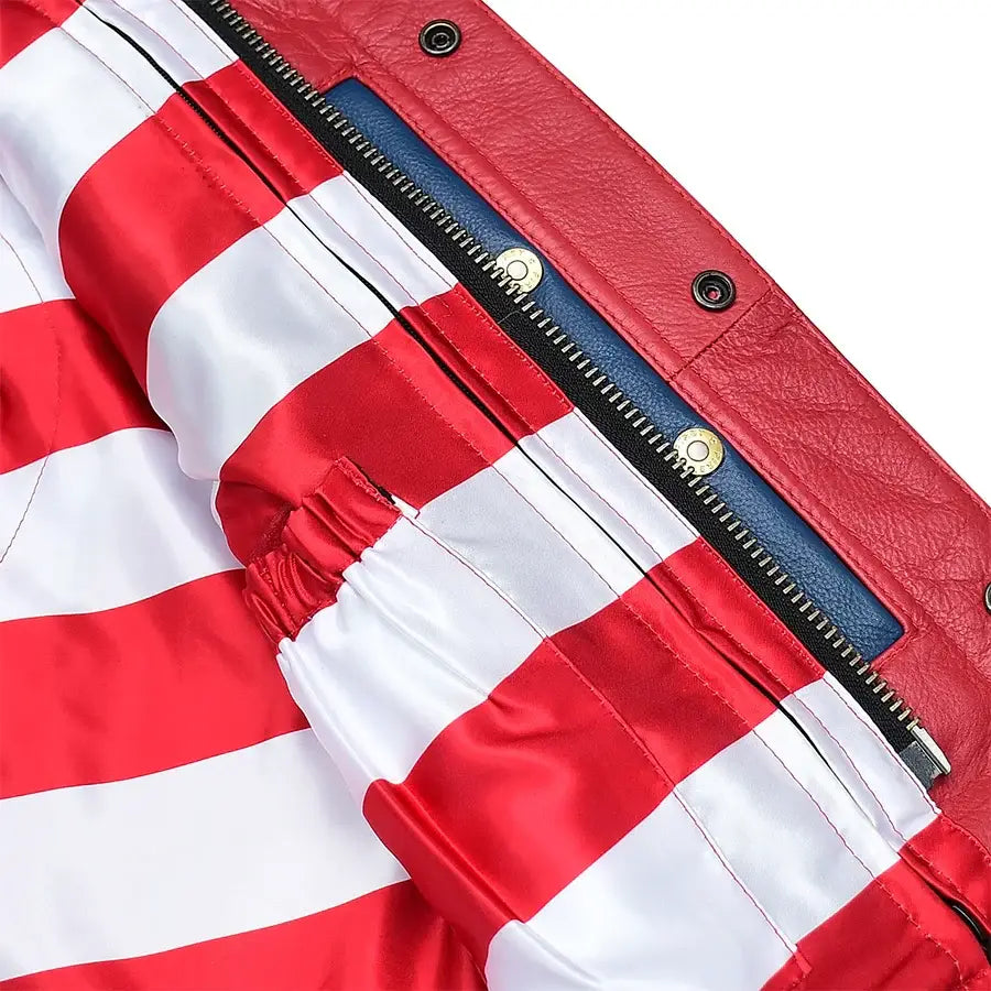 Patriot Rebel Men's Motorcycle Leather Vest - First Manufacturing Company - Flyclothing LLC