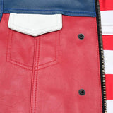 Patriot Rebel Men's Motorcycle Leather Vest - First Manufacturing Company - Flyclothing LLC